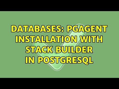 Databases: pgAgent installation