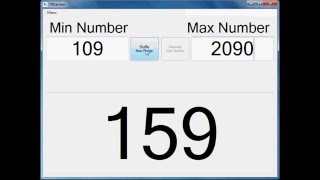 Random Number Generator Visual Basic 2010 2012 Bingo Lucky Number