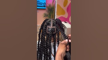 Jumbo twist/ big braids #braids #viralvideo