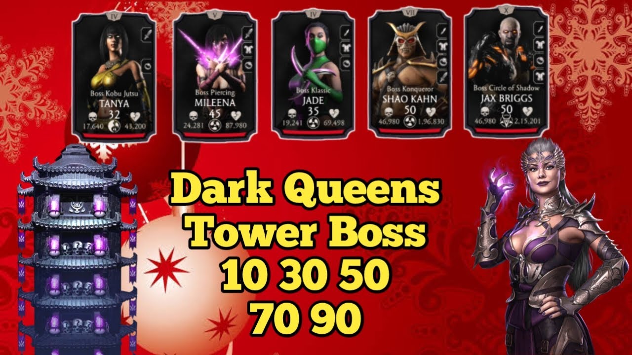 Dark Queens Tower Normal Boss 10 30 50 70 90 | MK Mobile