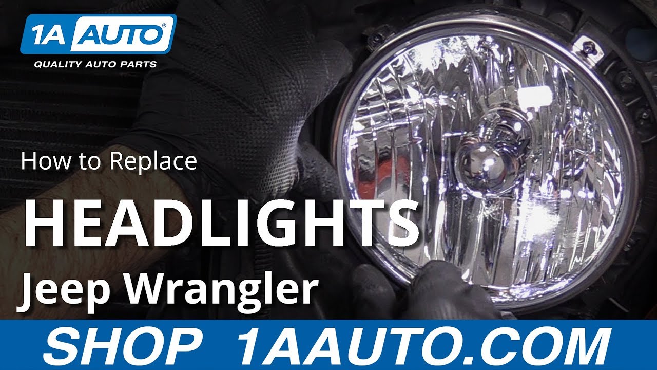 How to Replace Headlights 07-17 Jeep Wrangler - YouTube