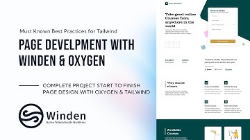 Complete Project From Start To Finish. Page Design With Oxygen & Tailwind