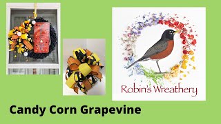 Candy Corn Grapevine wreath