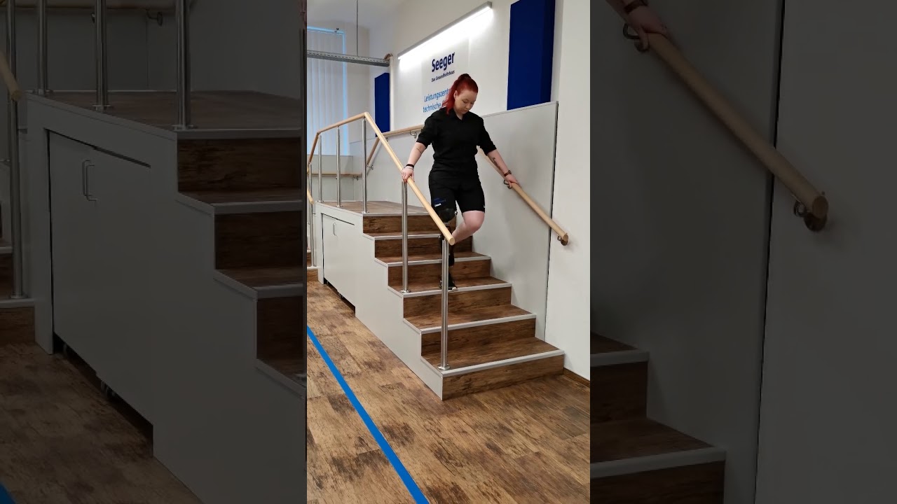 Climbing stairs with a powered knee prosthesis YouTube