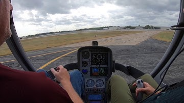Hover taxi with an impromptu quick stop in the Cabri G2 helicopter