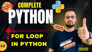 Python Tutorial in Hindi #12 - For Loop