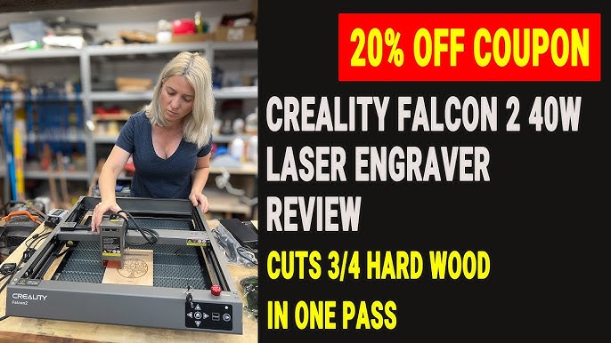 40W Creality Falcon 2 Laser Cutter / Engraver (Cuts Wood In One Pass With  Ease) 