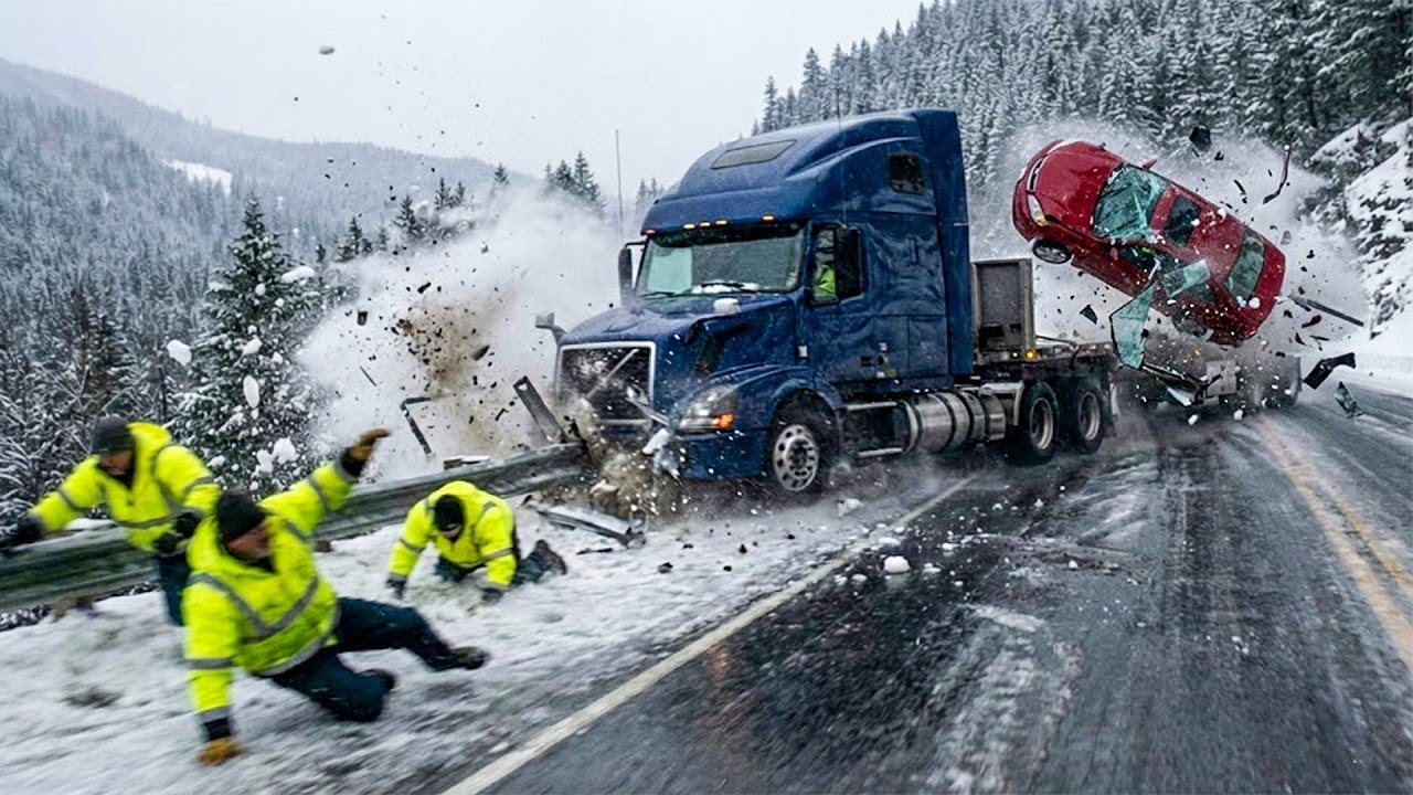Icy Road Madness Caught On Camera – Winter Crash #7