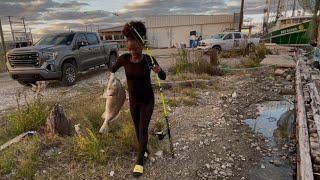 Catching black drum in Louisiana