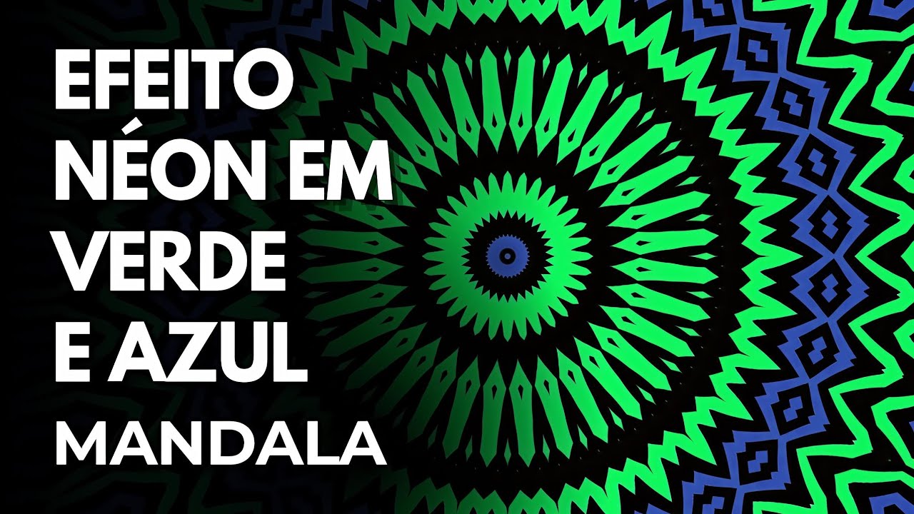 Efeito néon em verde e azul