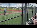 Double hit with quickness around the bases.