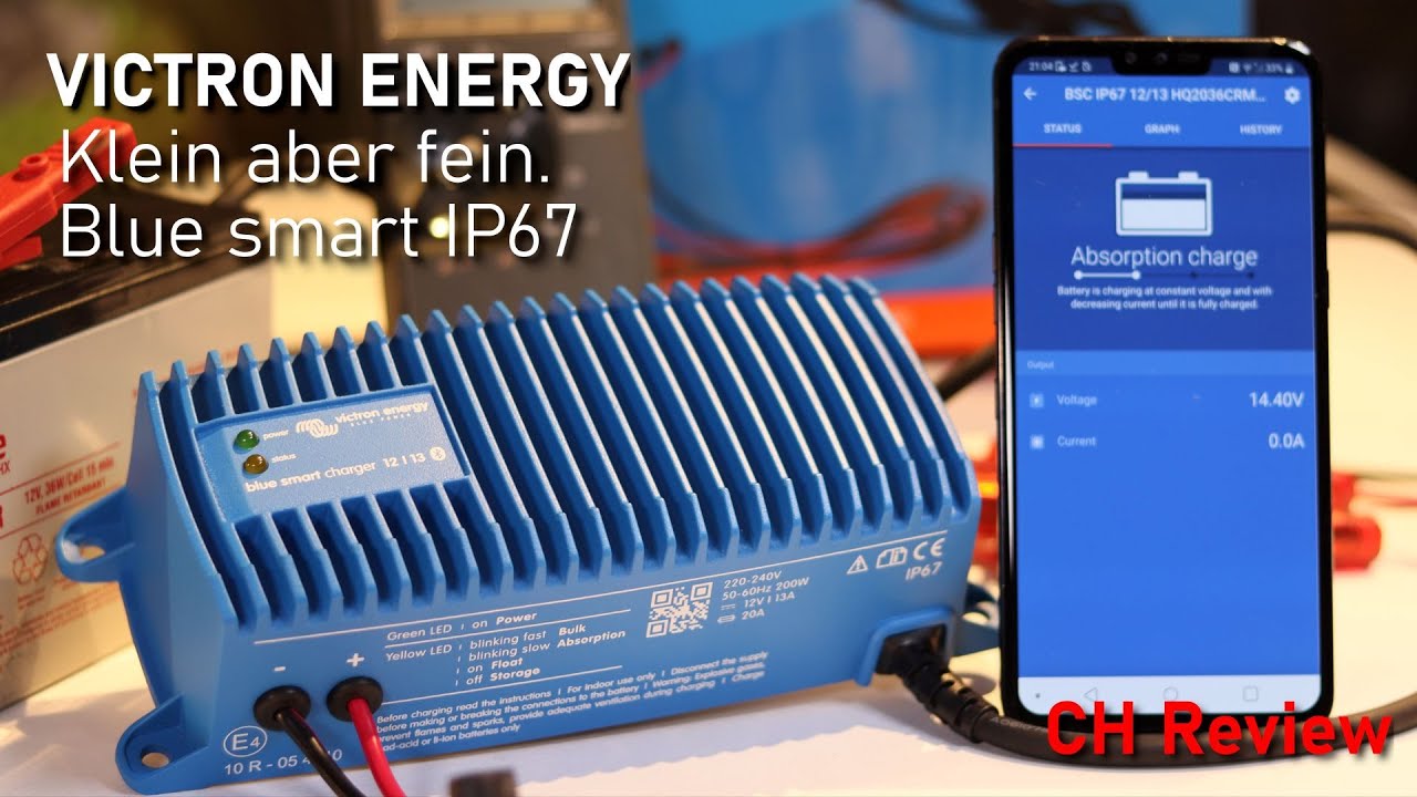 Victron Blue Smart IP 67 Ladegerät 12/17 - für 12V - Akkus - inkl. LiFePo4  Modus