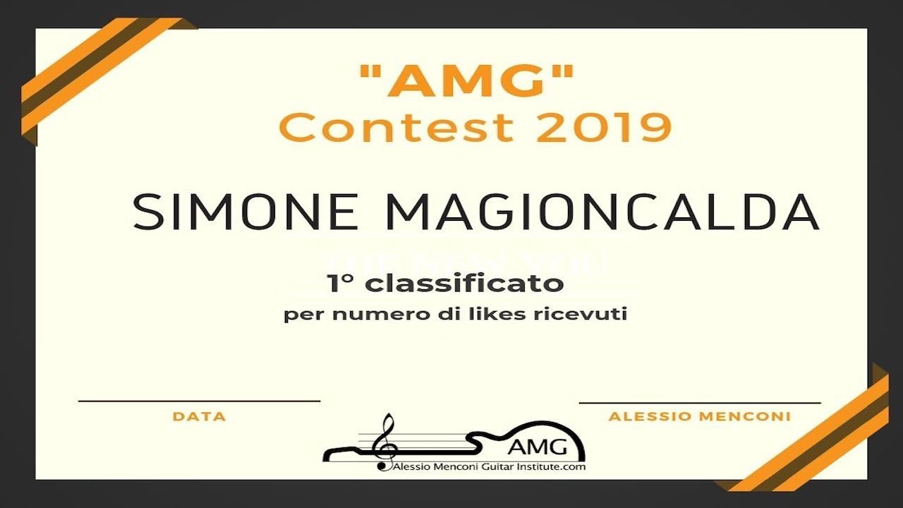 AMG Guitar Contest 2019 1° classificato:  Simone Magioncalda