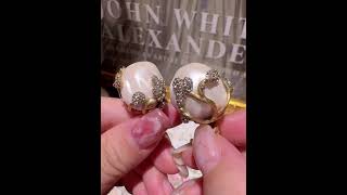Baroque Shell Bulb Large Shapes Pearls Earrings Irregular Women