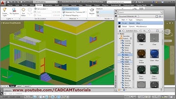 AutoCAD Material and Rendering Tutorial | AutoCAD 3D House Modeling Tutorial Beginner Basic - 7