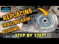 How replace trailing arm bushing on grand caravan town  country vw routan 2008 to 2021