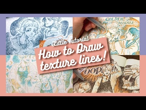 How I draw Cross-hatching! Easy&Simple!背景的交叉裝飾線怎麼畫！[Little tutorial ...