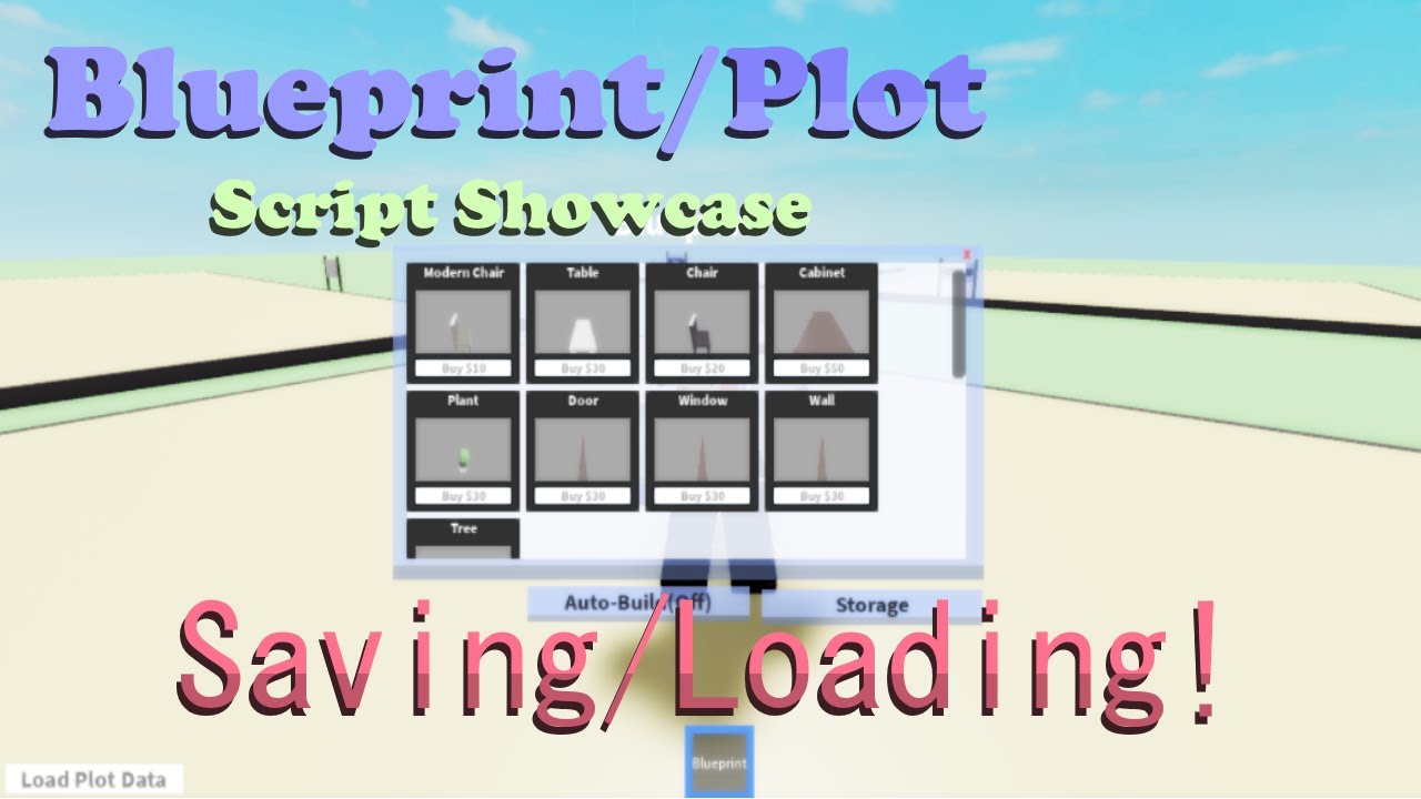 Saving Plot Blueprint System Script Showcase Roblox Youtube - how to make a map saving system scripting support roblox