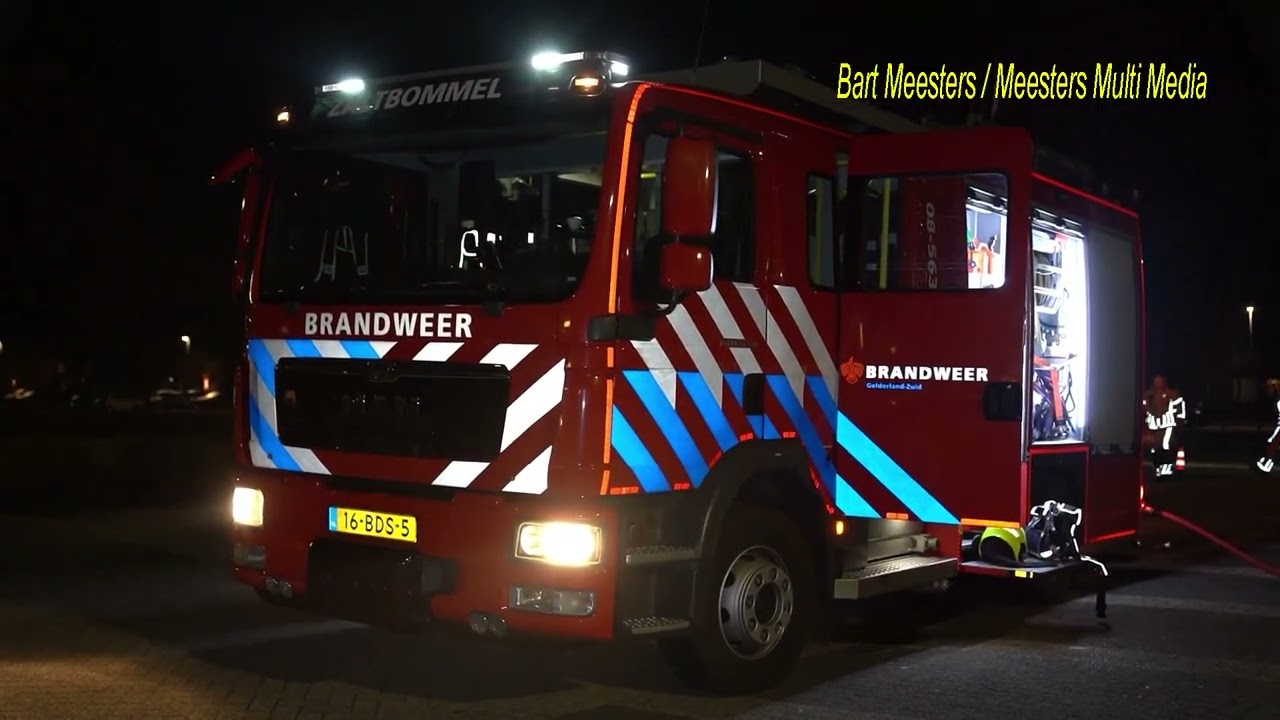 Auto in brand bij verzamelpand Zaltbommel; ‘betalen’ op gevel gespoten