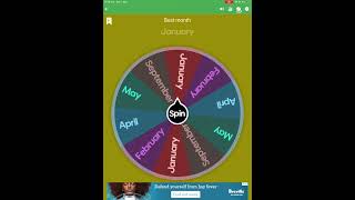 Spin the wheel best month