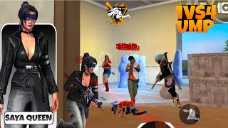 UMP + AC60 🔥 SOLO VS SQUAD | 3FINGER CUSTOM HUD | FREEFIRE SOLO VS SQUAD MONTAGE 🗿