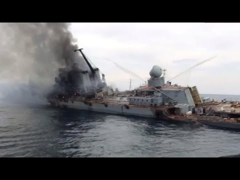 First images emerge of doomed Russian warship