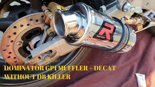 Dominator GP1 Muffler + Dominator Decat on Honda CB600F Hornet PC41 2007 - unboxing and testing.