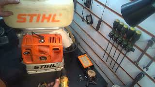 Поиск холостого хода на  Stihl SR 420