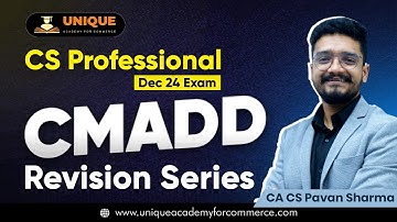 CS Professional | CMADD- Revision Series - CH 13 Secretarial Audit | CA CS Pavan Sharma