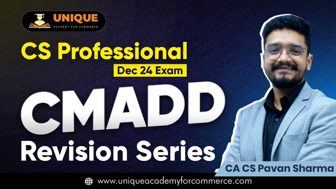 CS Professional | CMADD- Revision Series - CH 13 Secretarial Audit | CA CS Pavan Sharma