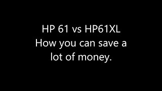 hp 61 vs 61xl ink cartridge differences