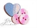 Вязаное сердце из полимерной глины. Knitted heart from polymer clay.