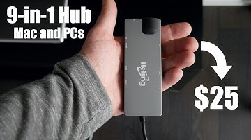 9 in 1 USB C Hub For Both Mac and PCs - ikling FX-1818 Hub