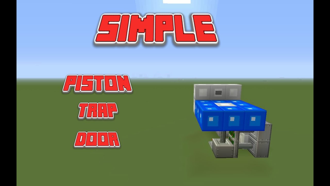 Piston trap door (tutorial) Minecraft PS4 YouTube