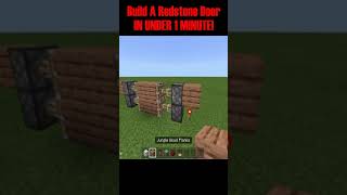 How to Build A Redstone Piston Door in UNDER 1 MINUTE! #Shorts