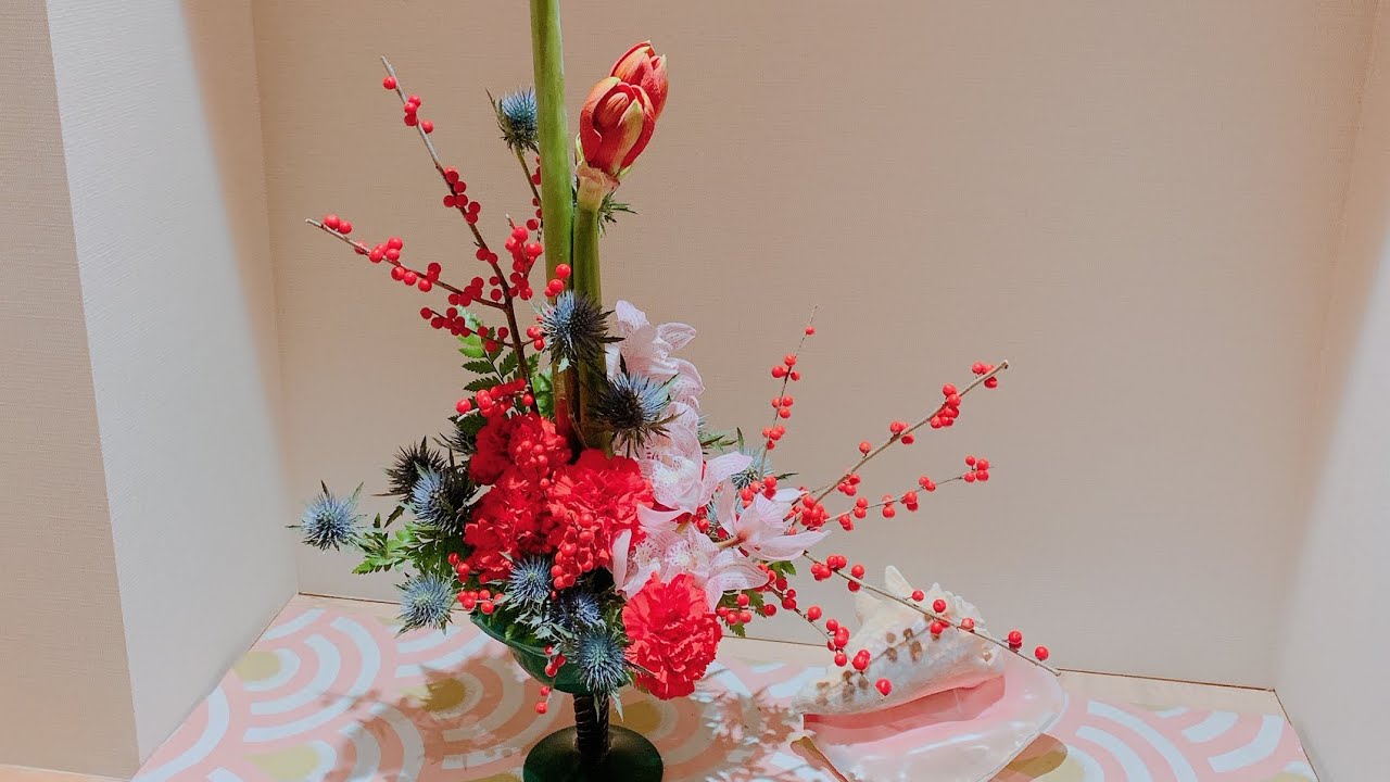 フラワーアレンジメント制作ゲリラライブ中継