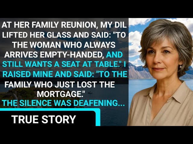 At my son's wedding, my daughter-in-law made a toast that got everyone laughing—except it was at my expense. Two years later, at a family reunion, she did it again: "Here's to the woman who always...