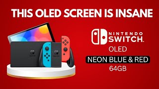 Dive into the Nintendo Switch OLED Neon Blue & Red | 64GB