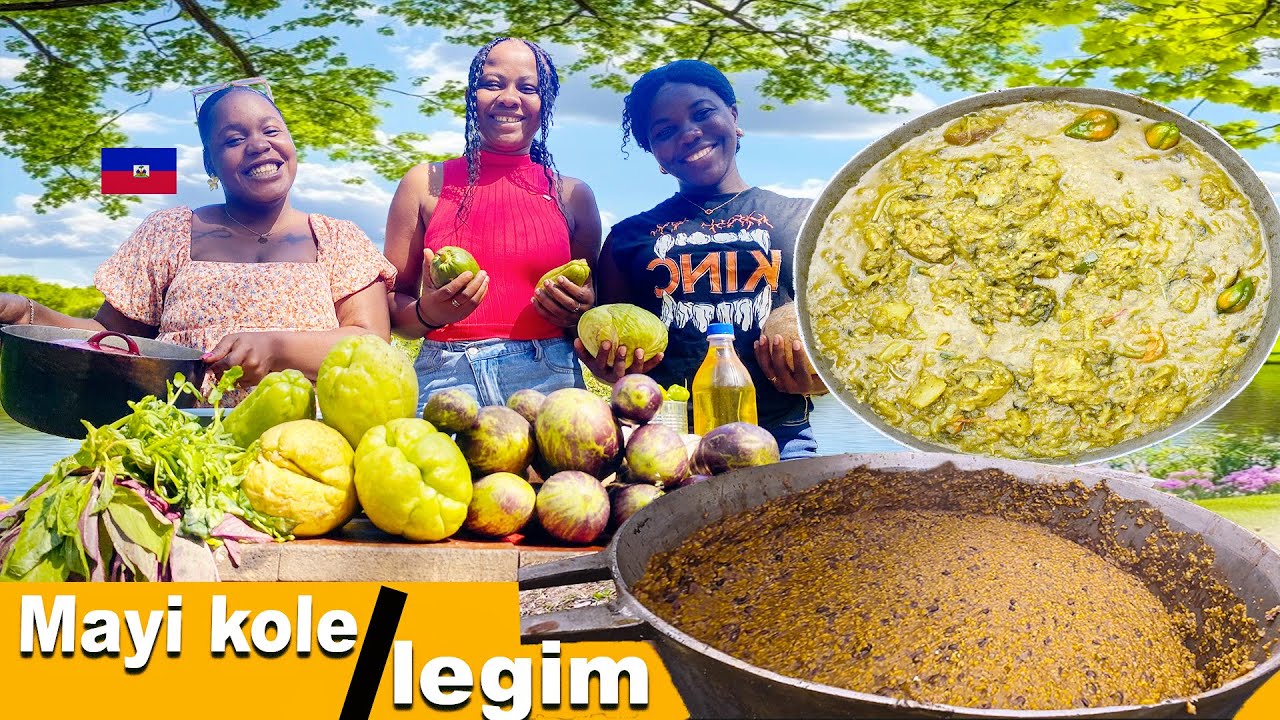 Nou prepare yon bon mayi kole ak legim.#haitianfood#cooking#