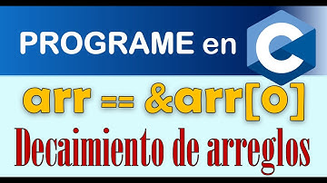 Decaimiento de arreglos || Array decay