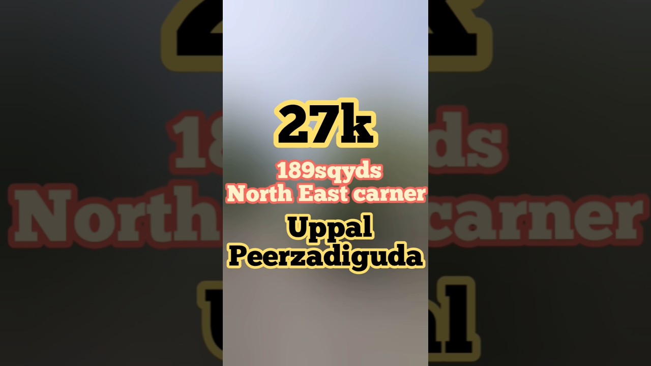 North East carner open plot 27k for sale in peerzadiguda uppal hyderabad 