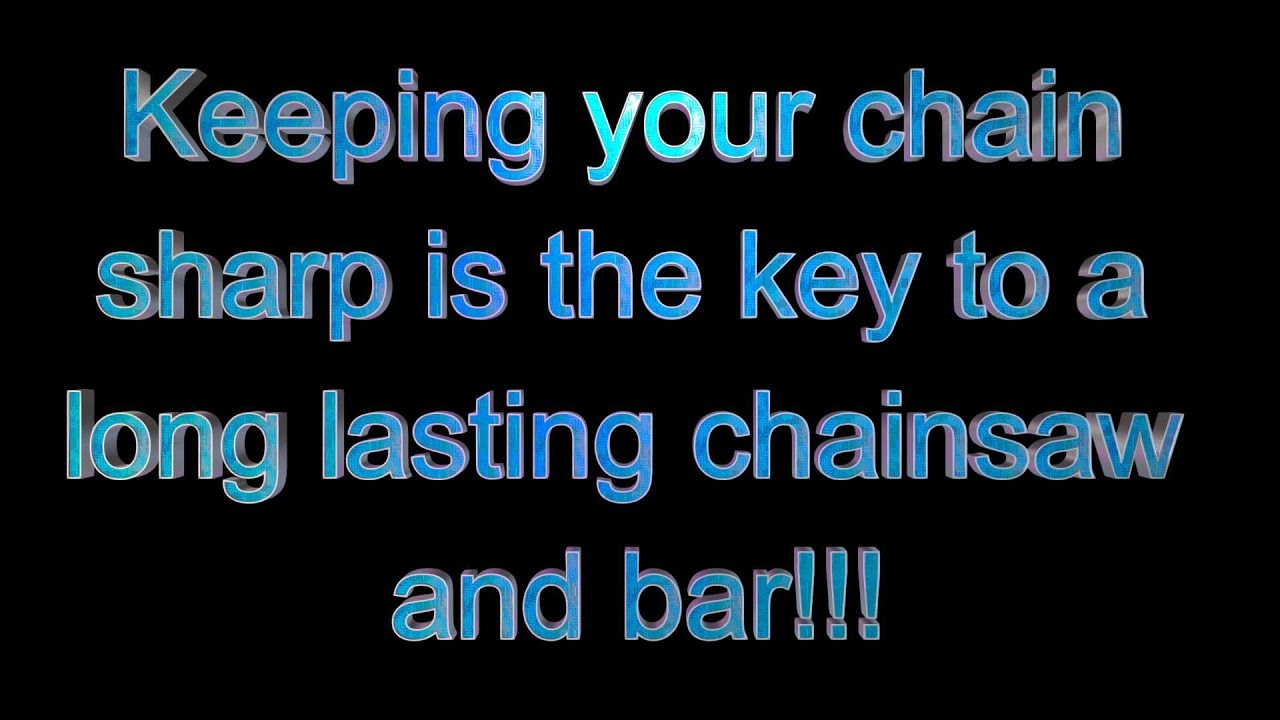 How to Maintain Your Chainsaw Bar - YouTube