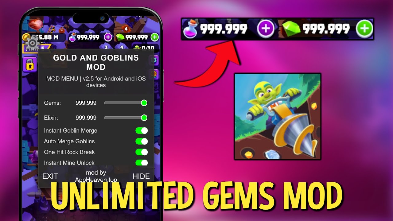 Gold & Goblins Idle Merger Hack Unlimited Gems and Elixir