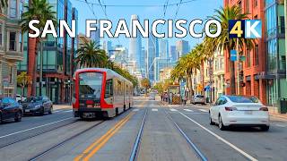 Driving Along San Francisco's Famous Muni Metro to Downtown 4K | California USA