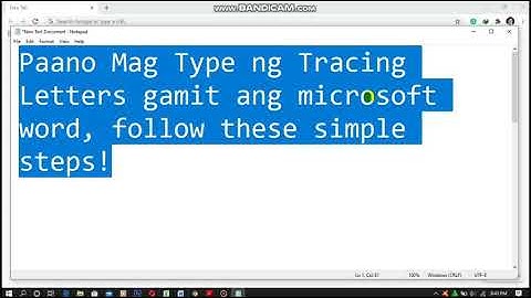 Letter Tracing using Microsoft Word, Tagalog Tutorial