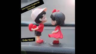 Cute Cartoon Couple Car Dashboard Decoration – Romantic Auto Ornament Gift Anime Couple.