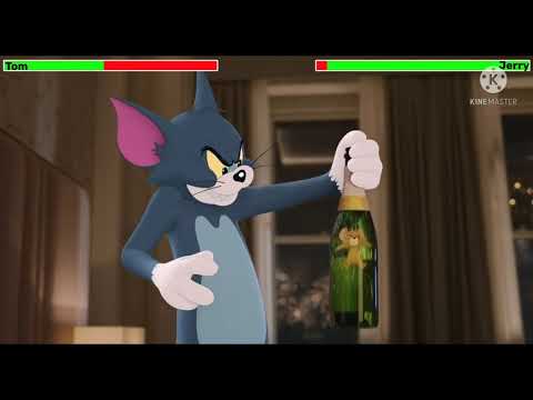 Tom & Jerry (2021) Hotel Room Fight with healthbars