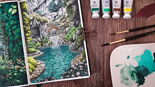 [ASMR] Peindre un jardin secret ♡ Gouache 🌷✨