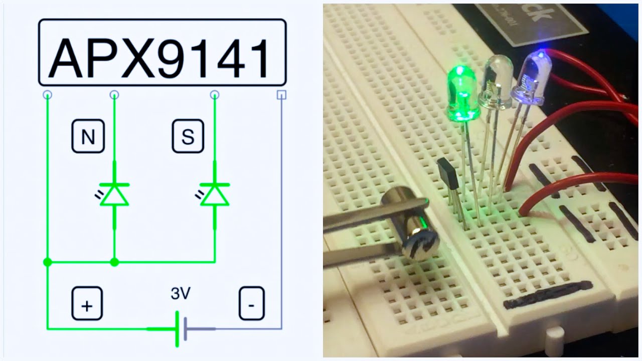 DIY Magnet Pole Tester with Hall Effect Sensor - YouTube circuit diagram transistor 