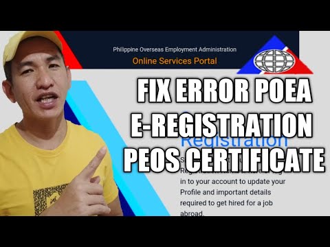 Fix Error E-registration | Peos certificate || Account Recovery || rodolfo ortega vlog